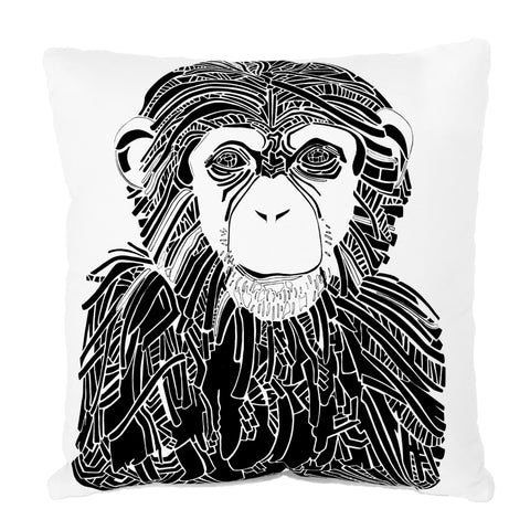 Chimp Throw Pillow